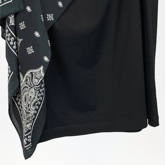 Sacai R/19 Black Cotton-Jersey Bandana-Drape Tank - Picture 6 of 6